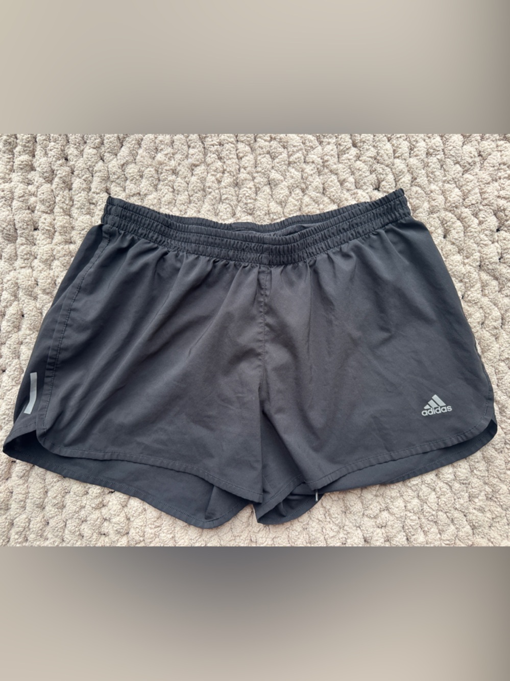 adidas Black Lightweight Athletic Shorts with Logo